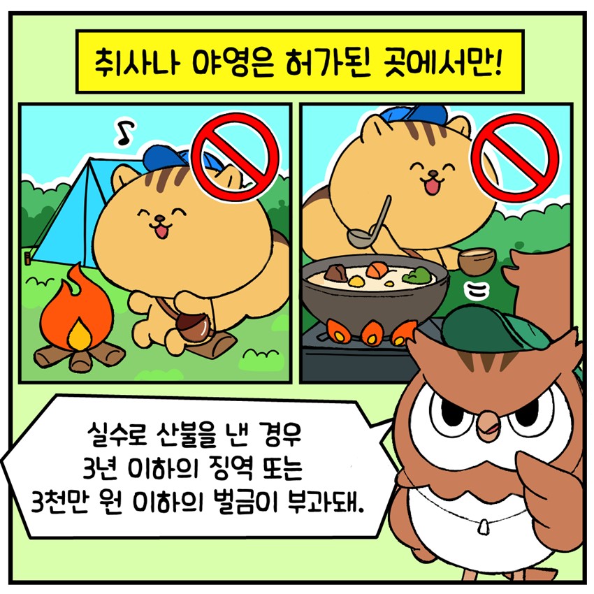 5.건조한 날씨, 산불 예방 수칙 꼭 지켜요!